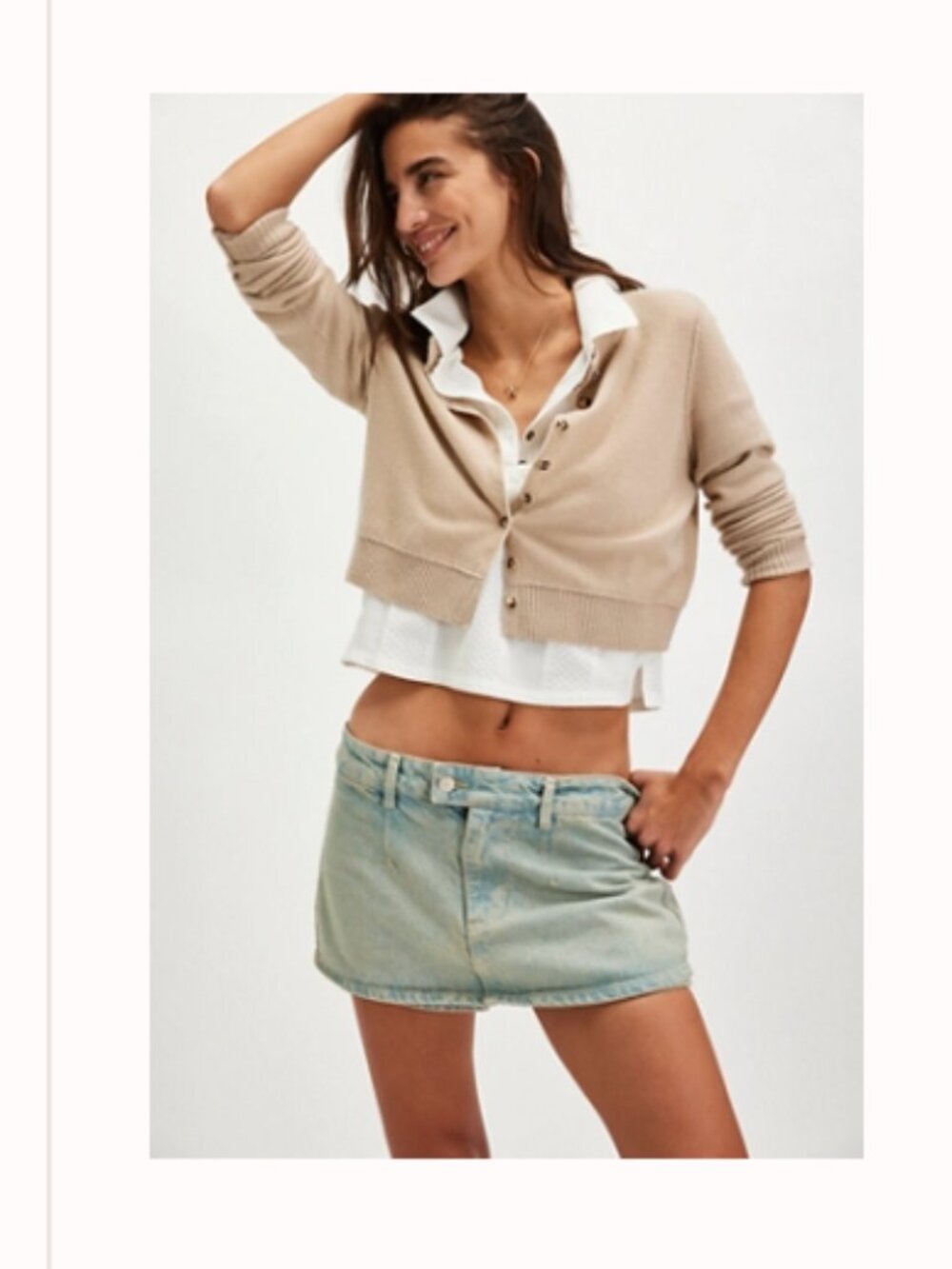 Free People Gallivanting Peekaboo Skort in Coco Blue, Size 28